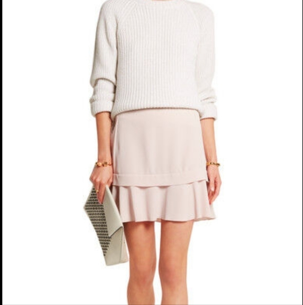See By Chloe Jupe Mini Skirt Womens 40 Blush  Luxury Office Career New